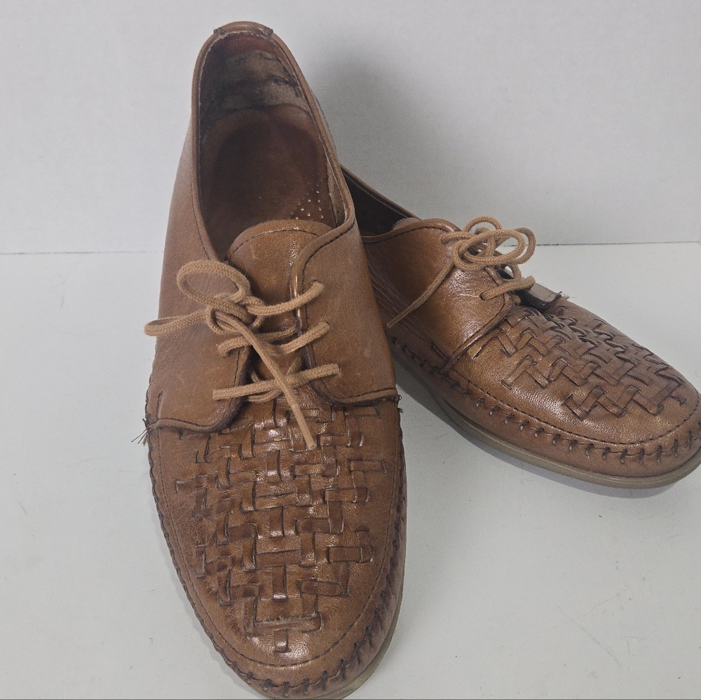 Huaraches Style Woven Leather Loafers